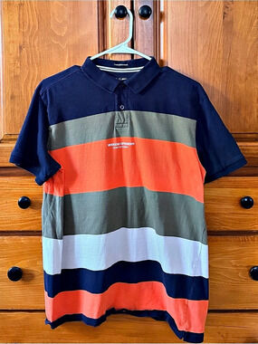 Weekend Offender Mean-Streets Striped Polo Shirt Men’s Size L